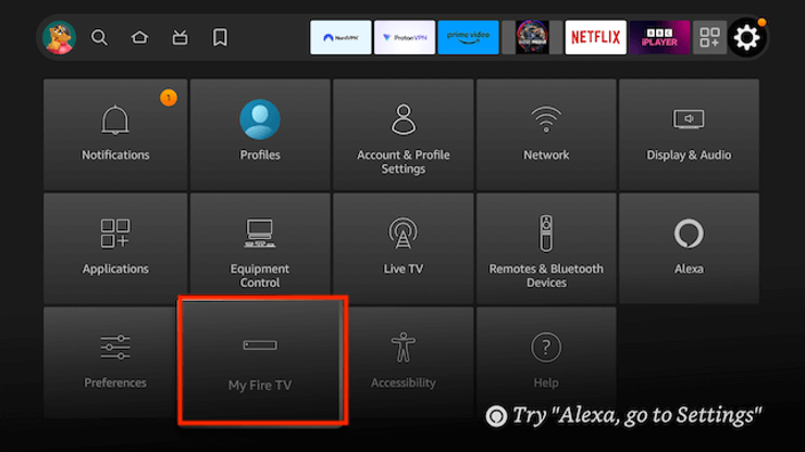 Select My Fire TV on Firestick