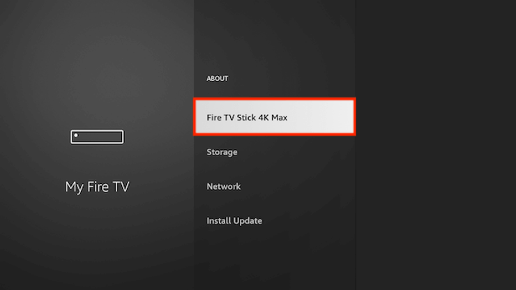 Select your firestick device and click 7 times to unlock developer mode